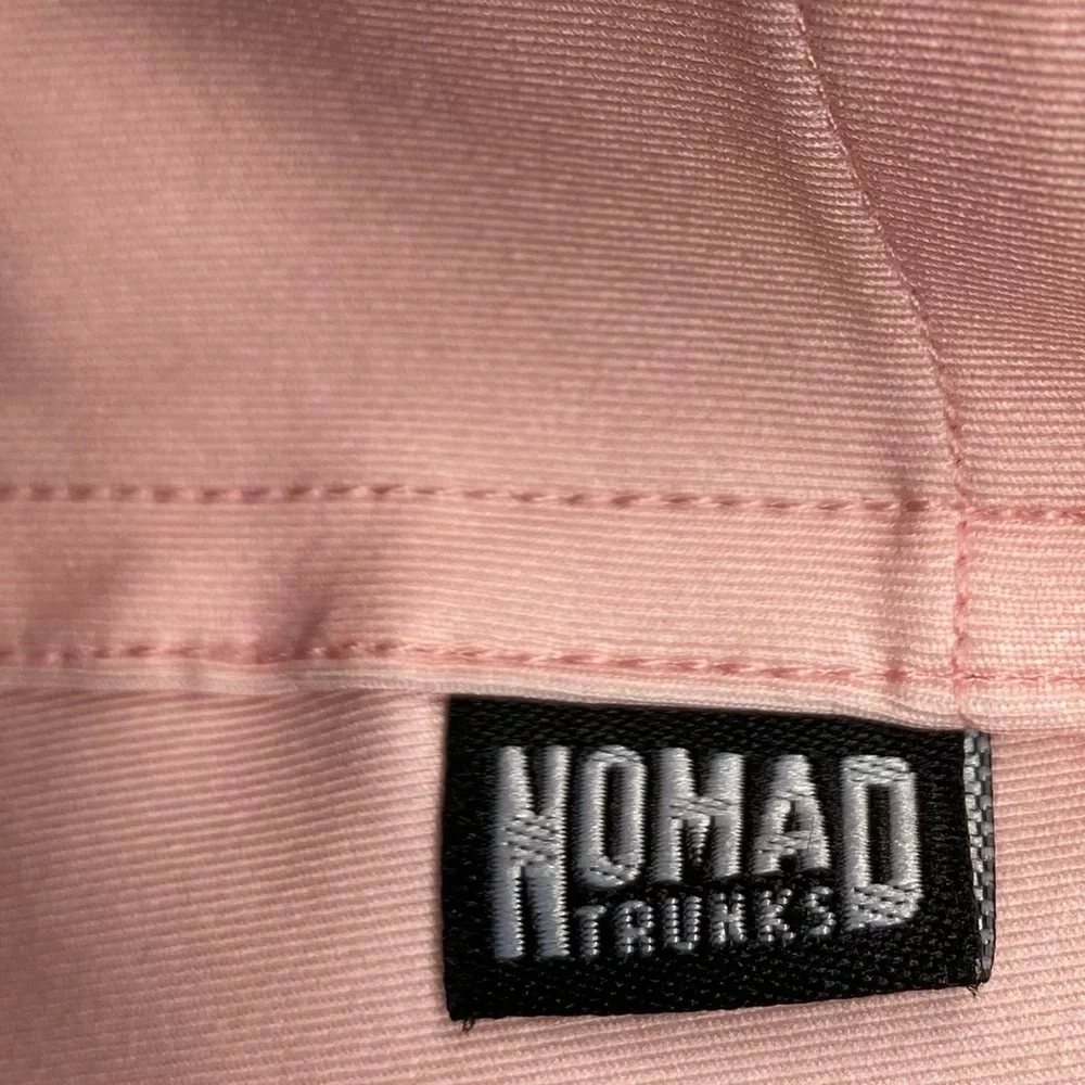 Nomad Trunks Pink Swim Hybrids with Red Drawstring S